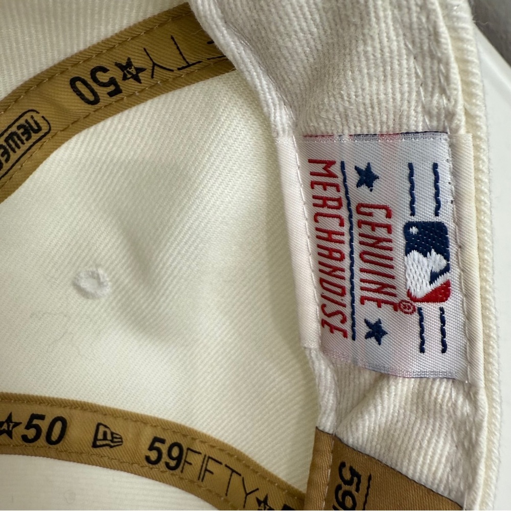 New Era LA Dodgers MLB Hat Cap All White 7 1/4 - Picture 6 of 9
